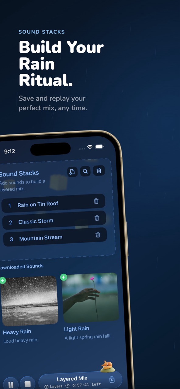 Infinite Storm sound stacks screen